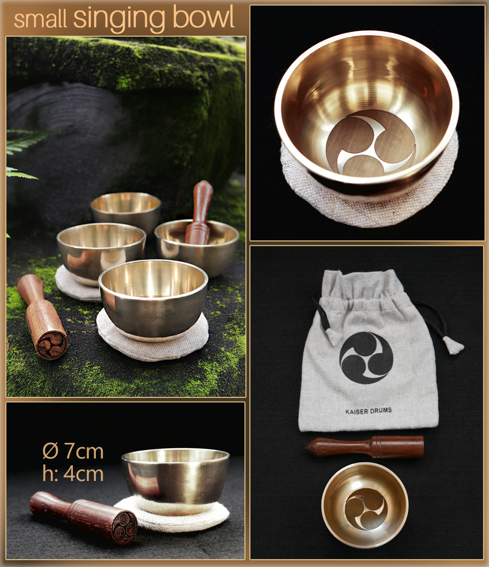 Klangschalen / Singing-bowl set with Mitsudomoe  (29,99�&nbsp;/&nbsp;25,20� net) 